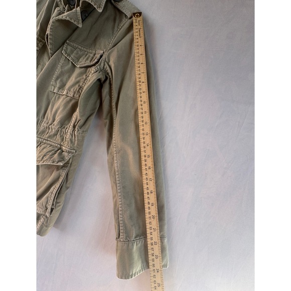 Madewell Utility Field Jacket Womens Small Olive Green Military Cotton Coat - Picture 8 of 11